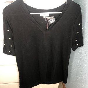 Pearl sleeve sweater top